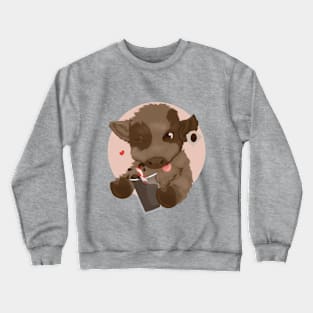 Chocolate Cow Crewneck Sweatshirt